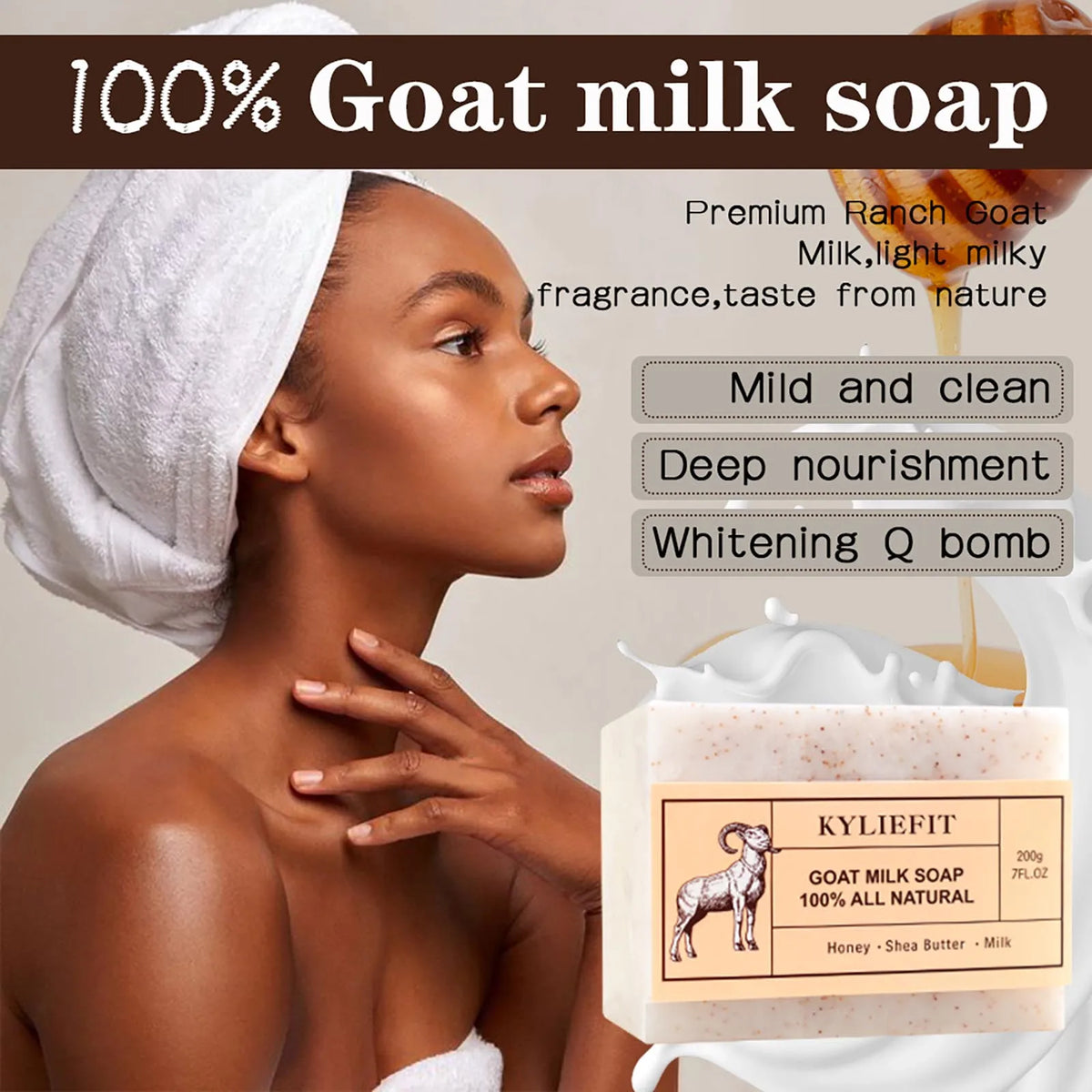 Unisex Organic Goat Milk Nourishing Soap Bar 7.1 oz
