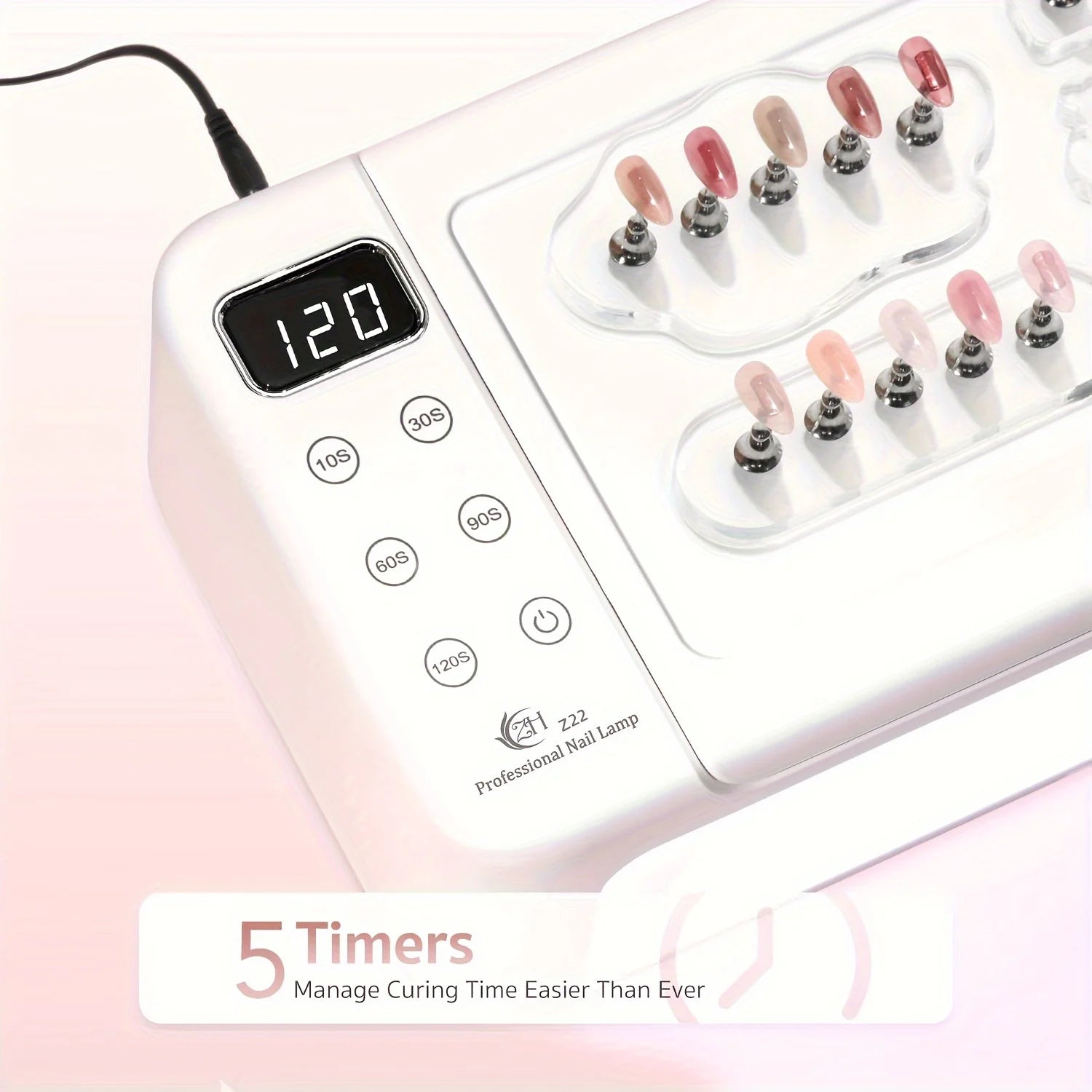 Professional UV LED Nail Lamp with 63 Beads and Smart Auto Sensor