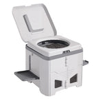 Portable Folding Camping Toilet with Lid and 330-lb Load Capacity