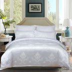 European Satin Jacquard Duvet Cover and Smooth Bedding Set