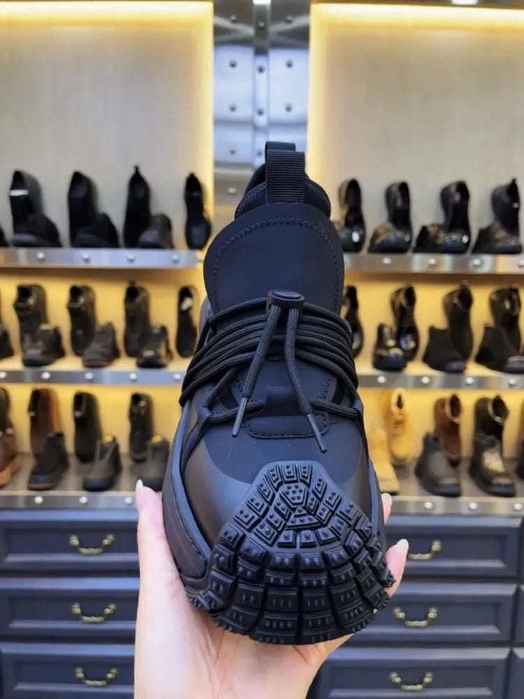 Men's Warm Fleece Lining Platform Running Shoes