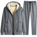 Men's Patchwork Hoodie and Sweatpants Tracksuit Set