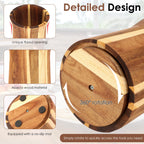 Rotating Wooden Utensil Holder and Kitchen Countertop Organizer
