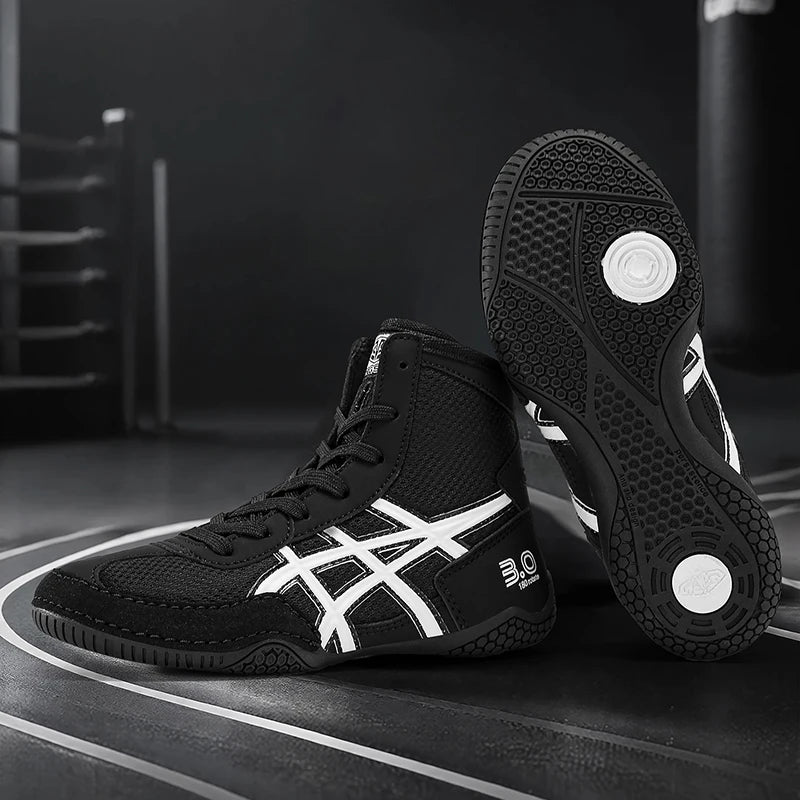 Unisex High Top Anti-Slip Wrestling Boxing Shoes