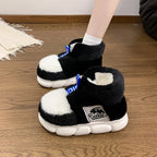 Winter Warm Plush Platform Slippers Unisex High Top Snow Boots
