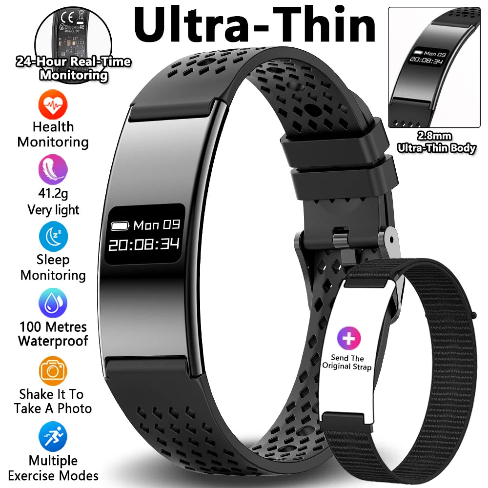 Waterproof Fitness Tracker Smart Band and Health Monitor Smartwatch