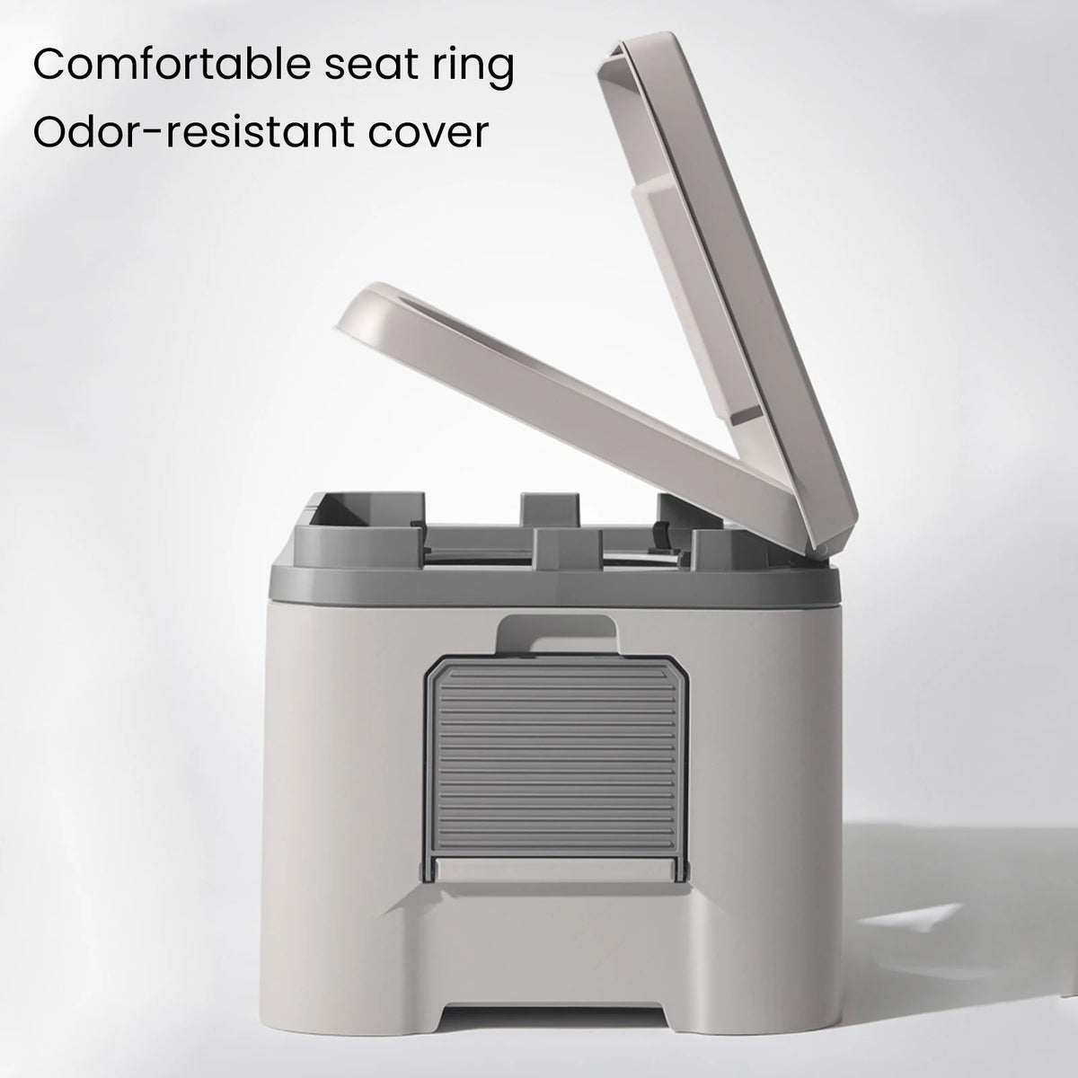 Portable Folding Camping Toilet with Lid and 330-lb Load Capacity