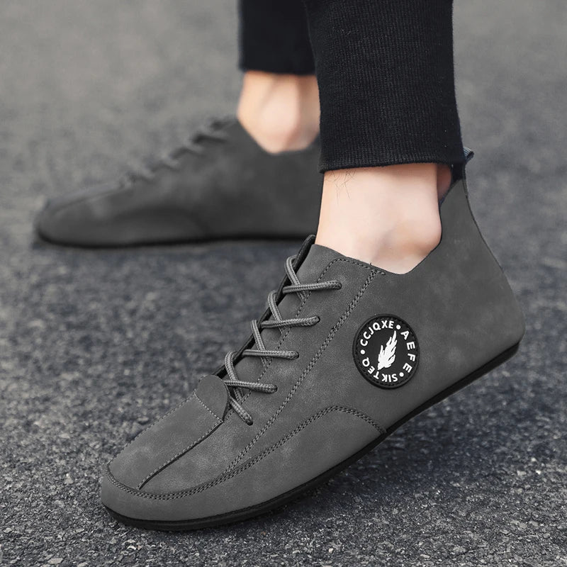 Men's Lightweight Driving Loafers Breathable Lace-Up Casual Shoes