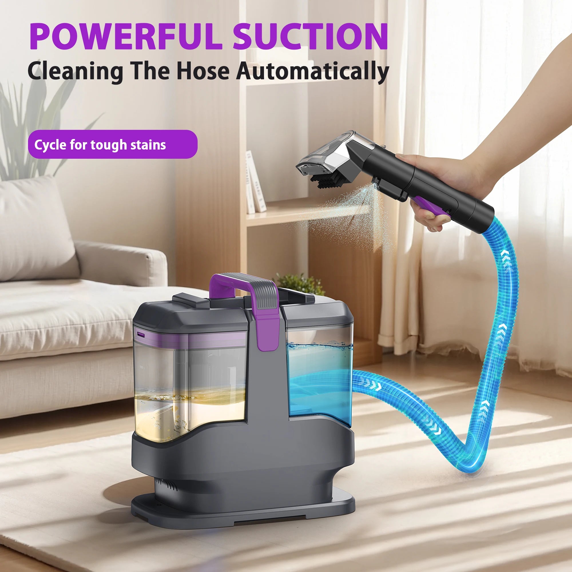 Portable Carpet and Upholstery Spot Cleaner with Wet Sprayer 450W C9