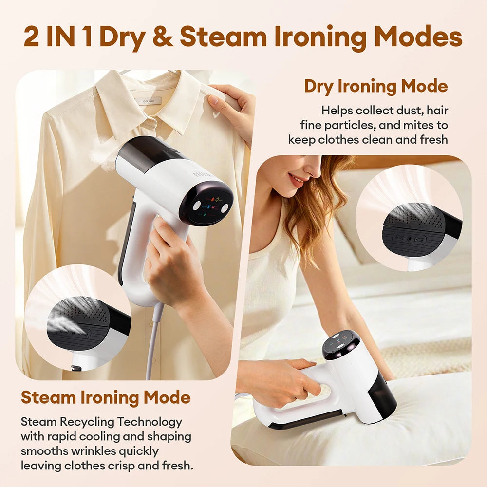 Portable Handheld Garment Steamer and Steam Iron with Fast Heating