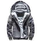 Men's Casual Fleece Zip Hooded Jacket and Pants Set