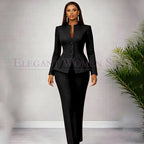 Men's Tailored Two-Piece Blazer and Pants Suit