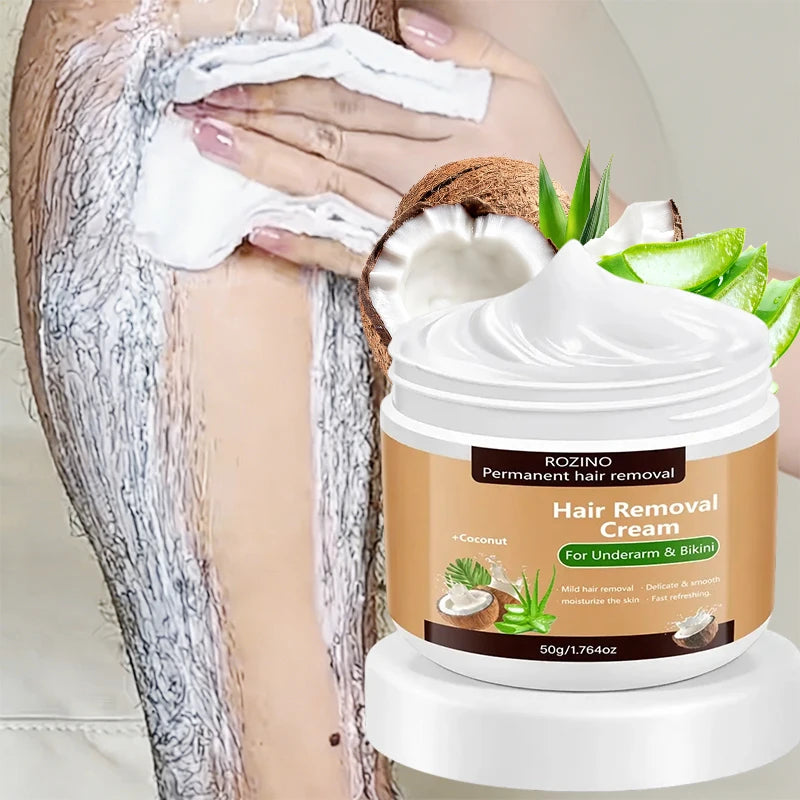 Unisex Coconut Aloe Vera Smooth Hair Removal Cream 1.8 oz