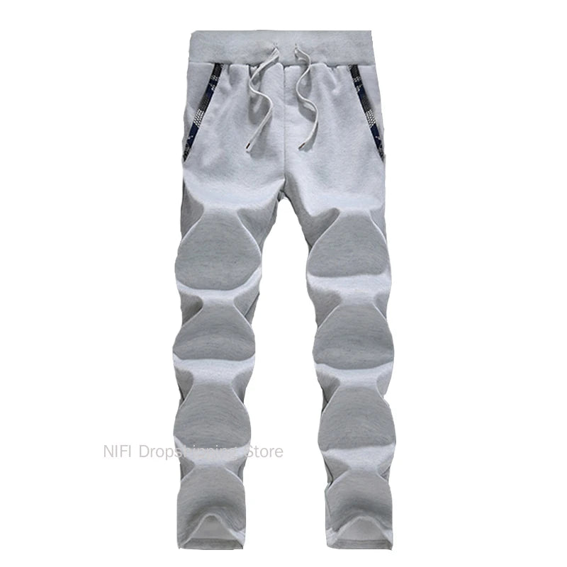 Men's Casual Fleece Zip Hooded Jacket and Pants Set