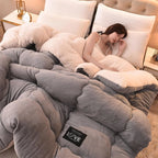 Thick Warm Flannel Fleece Quilt and Winter Bedding Blanket
