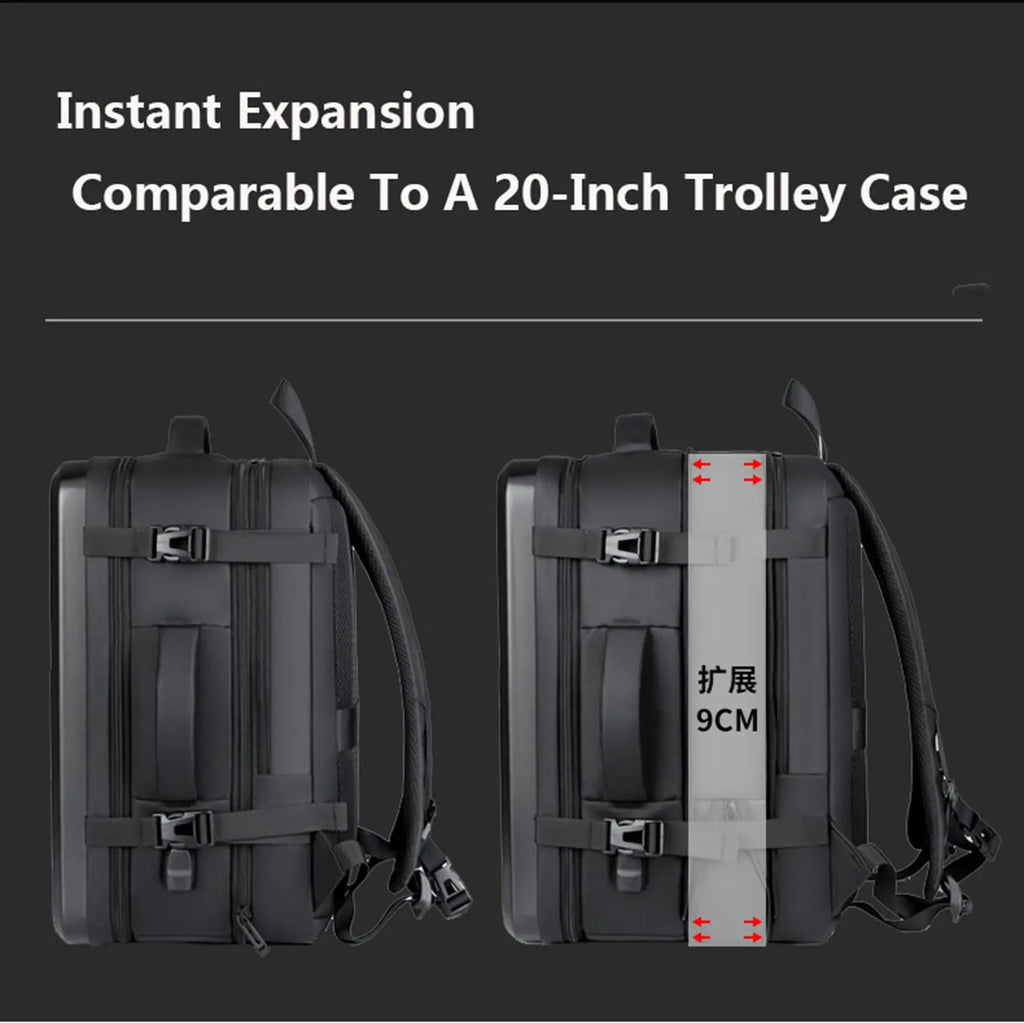 Men's Fashion Hard Shell 17 Inch Laptop Travel Backpack