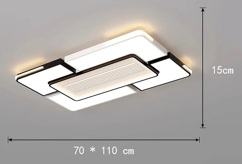 Modern Minimalist LED Ceiling Fan Light with Remote Control