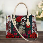 Women's Skull Pattern Faux Leather Shoulder Tote Bag