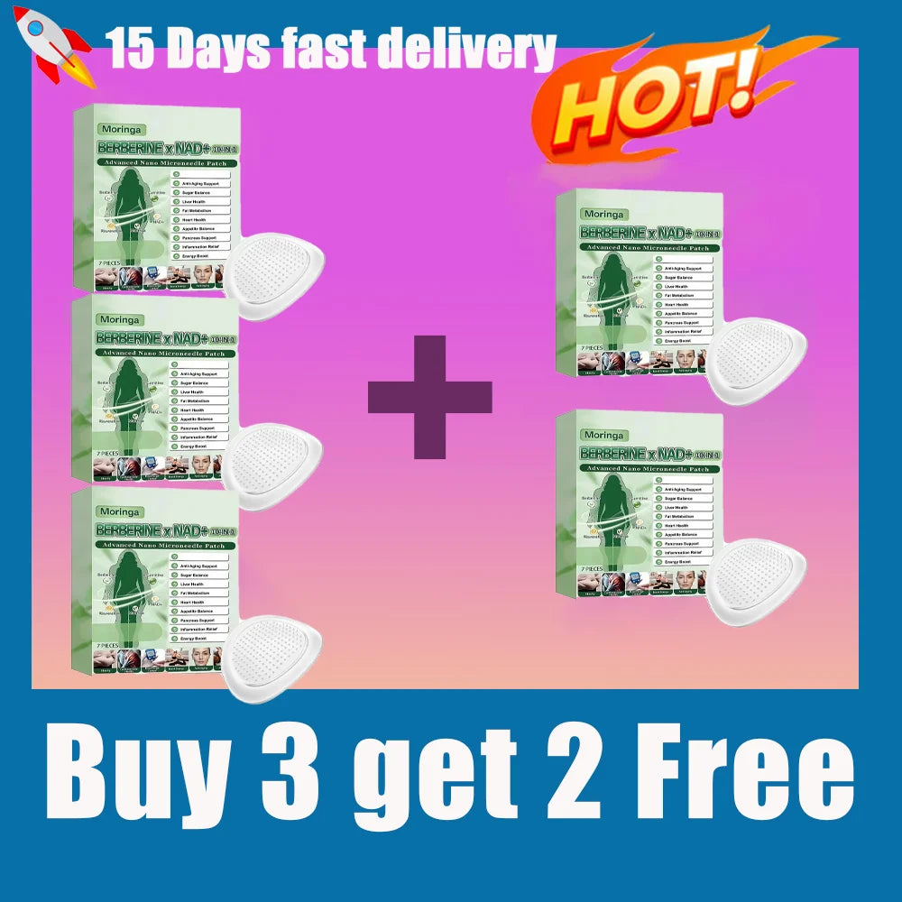 Moringa Berberine NAD+ Nano Microneedle Patch Metabolic Support