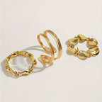Women's Fashion Punk Irregular Open Cuff Bracelet Set