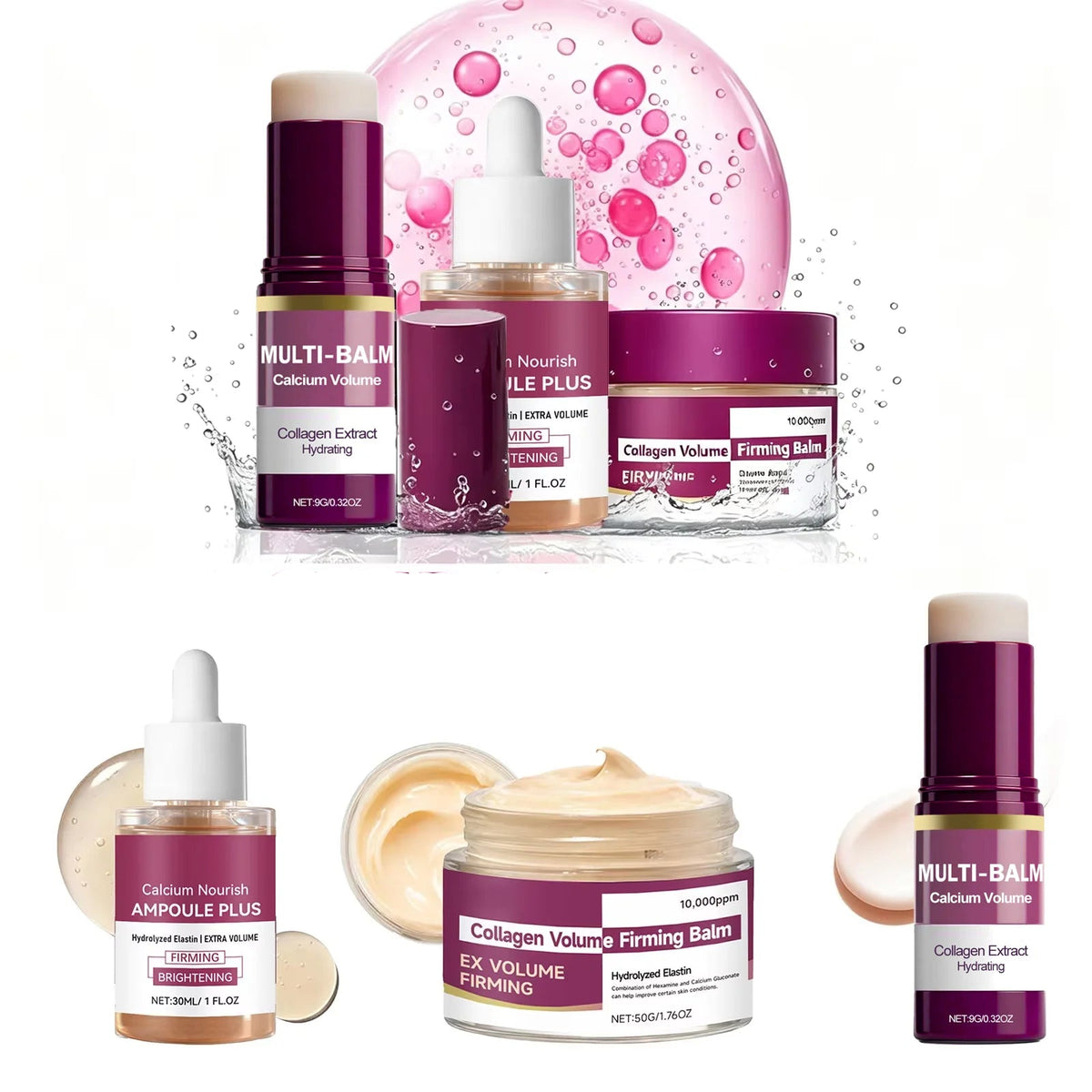 Calcium Collagen Multi-Balm and Pore Firming Essence Skincare Set
