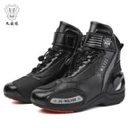Unisex Leather Anti-Slip Urban Motocross Racing Boots D98