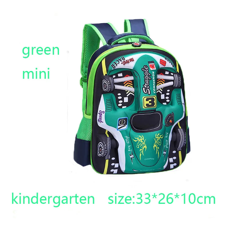 Kids' Waterproof 3D Car Preschool School Backpack