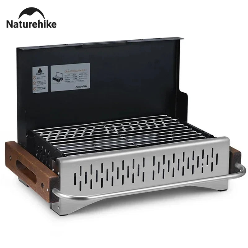 Folding Camping BBQ Grill and Stainless Steel Portable Charcoal Oven