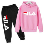 Kids' Casual Sports Hoodie Pants Two-Piece Set