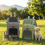 Portable Breathable Double Layer Pet Trolley Bag