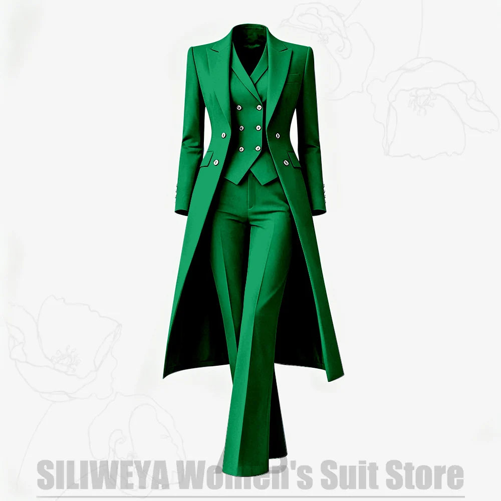 Women's Tailored Two-Piece Blazer and Pants Suit
