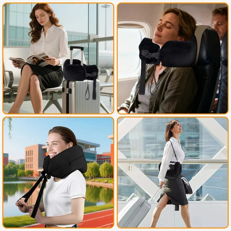 G3424 U-Shaped Travel Neck Pillow Washable Polyester Support