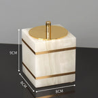White Onyx Natural Marble Bathroom Accessory Set M28
