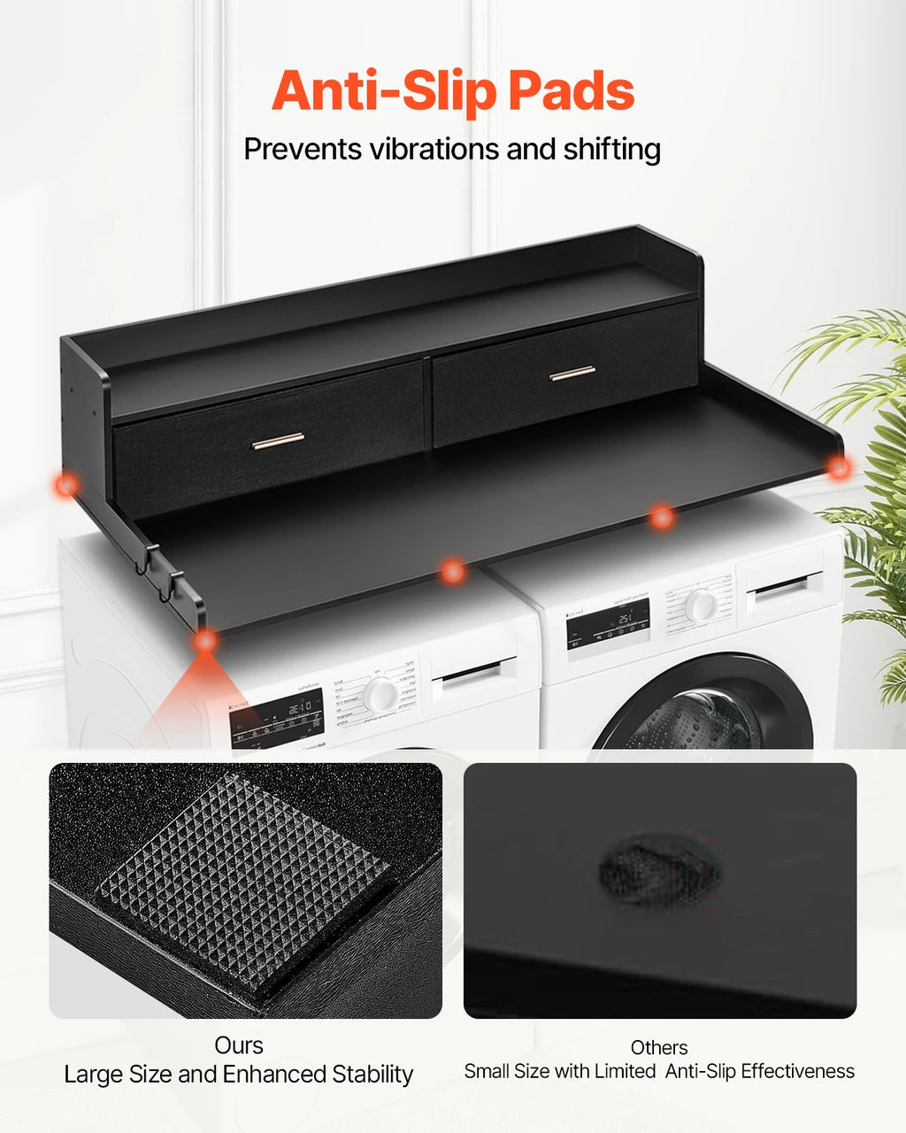 Multi-Tier Laundry Washer and Dryer Storage Rack Organizer