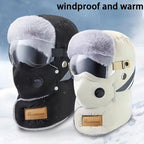 Unisex Windproof Thickened Plush Riding Face Mask Hood