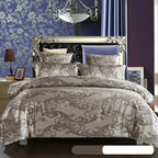 European Satin Jacquard Duvet Cover and Smooth Bedding Set