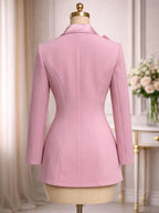 Women's Satin Bow Notched Collar Blazer