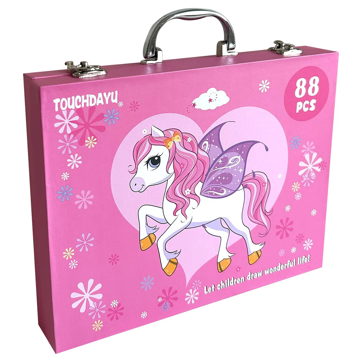 Pink Unicorn 88-Piece Art Painting and Drawing Kit Gift Box Set