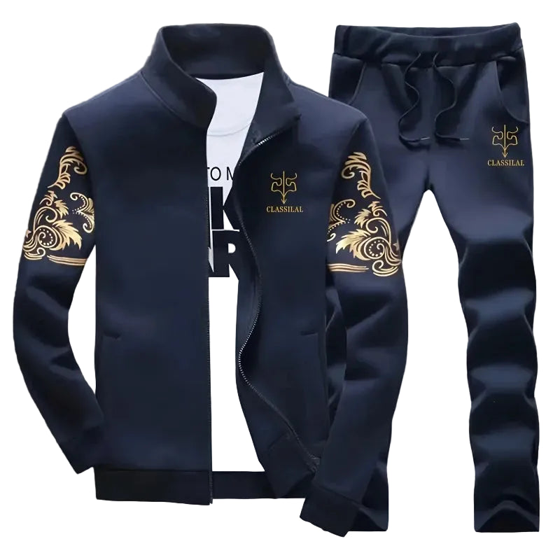 Men's Casual Sweatshirt and Sweatpants Two Piece Tracksuit Set