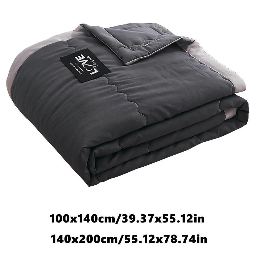 Double Sided Cooling Blanket and Breathable Cotton Quilt