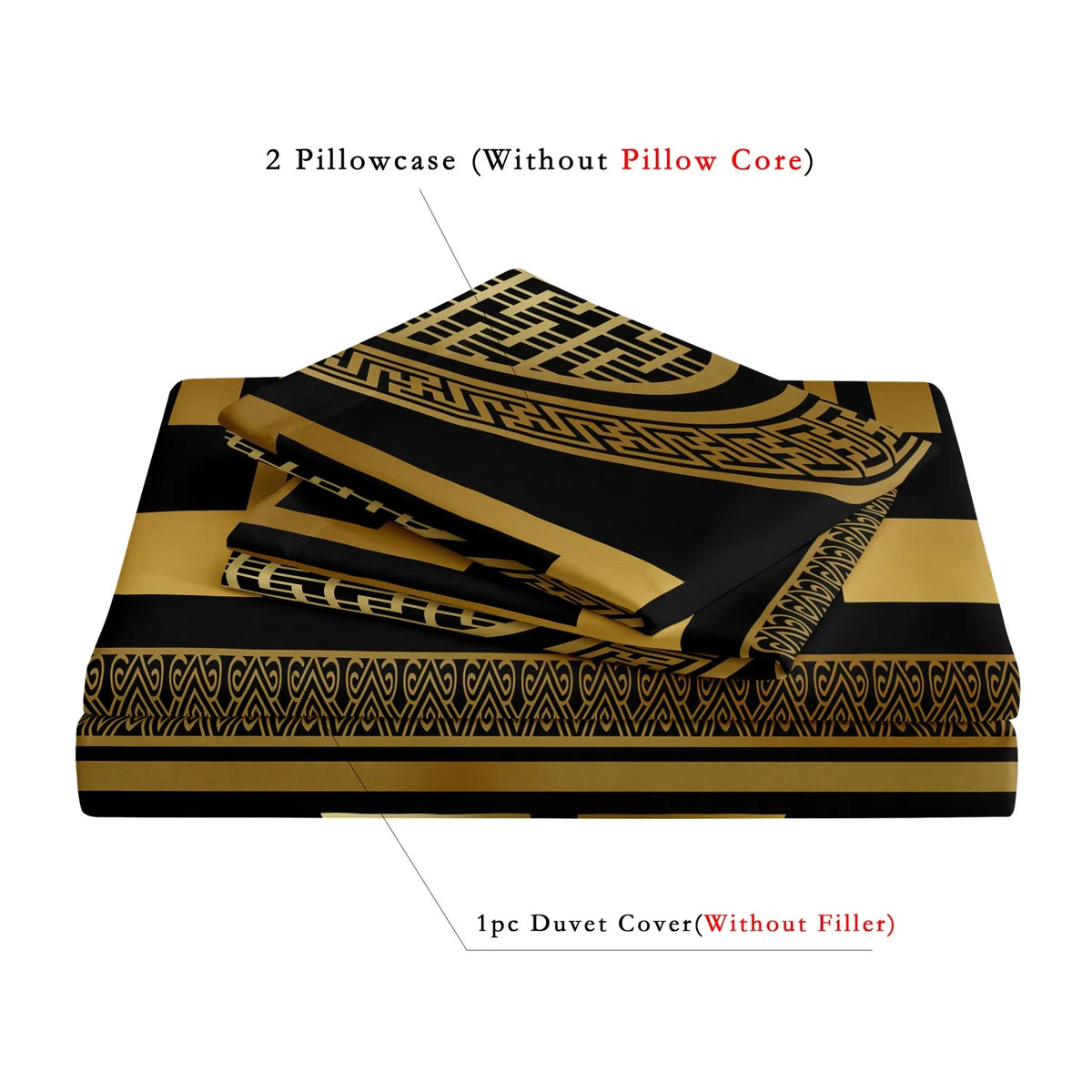 Luxury Baroque Geometric Duvet Cover and Modern Bedding Set
