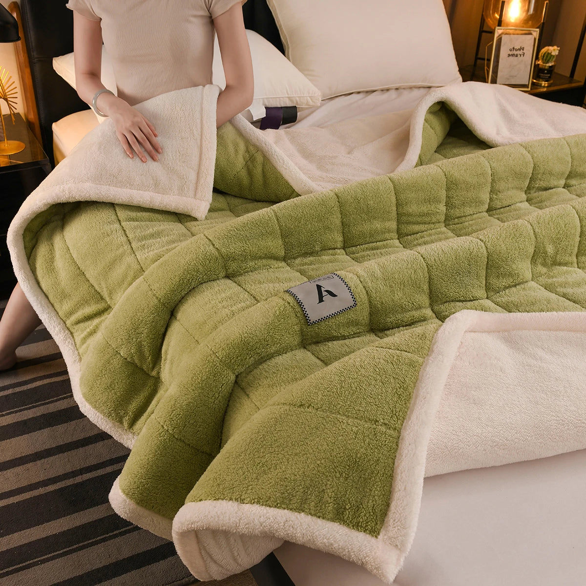 Thick Warm Milk Velvet Blanket and Soft Winter Plush Throw