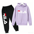 Kids' Casual Sports Hoodie Pants Two-Piece Set