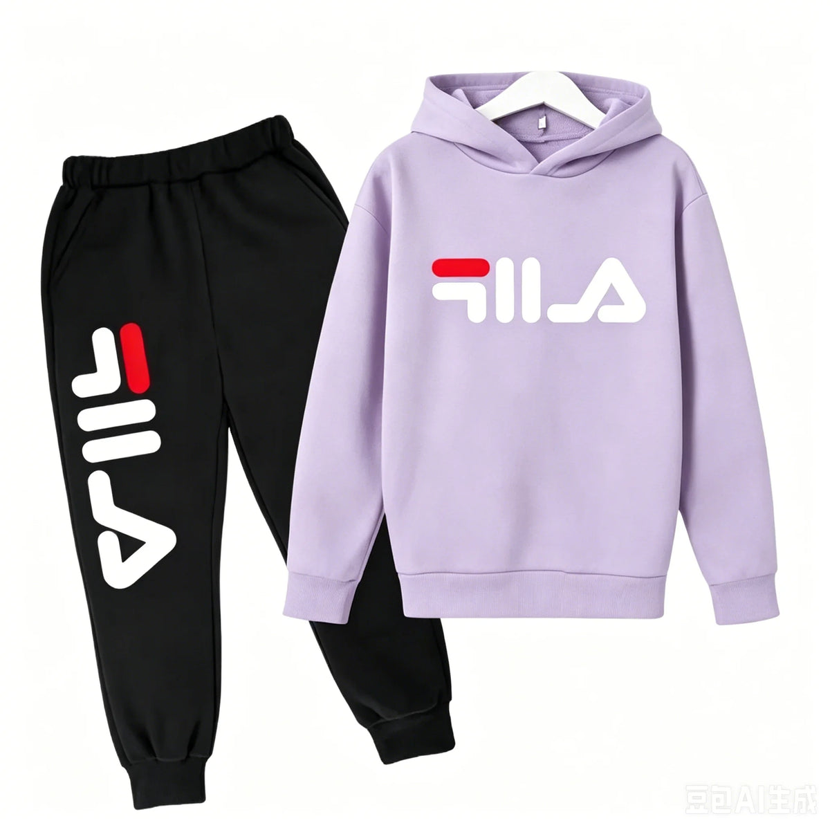Kids' Casual Sports Hoodie Pants Two-Piece Set