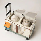 Portable Breathable Universal Wheel Pet Trolley Bag