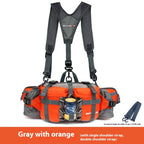 Waterproof Hiking Waist Bag with Reflective Strip and 1.3-Gallon Capacity