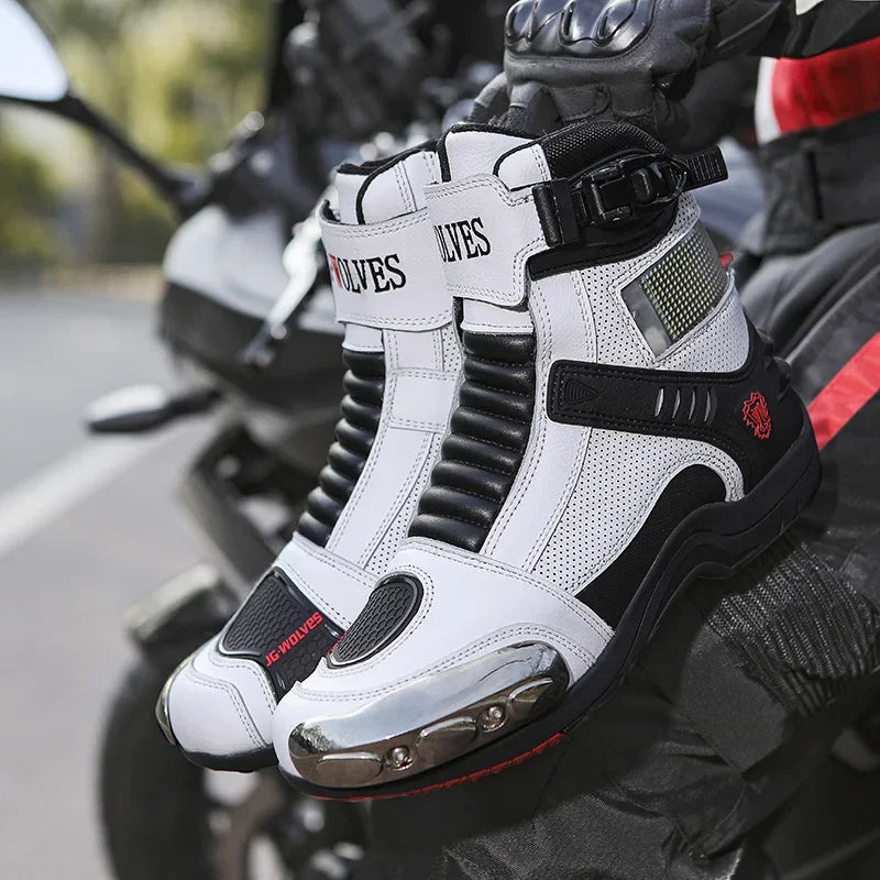 Unisex High Top LED Illuminated Motorcycle Riding Boots