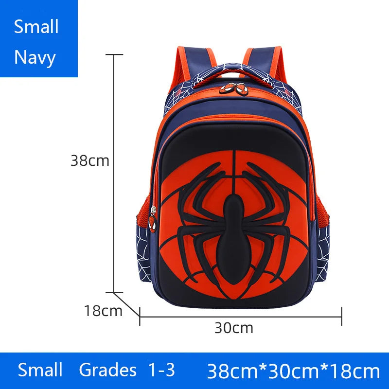 Kids' 3D Cartoon Spider Waterproof School Backpack and Pencil Case Set