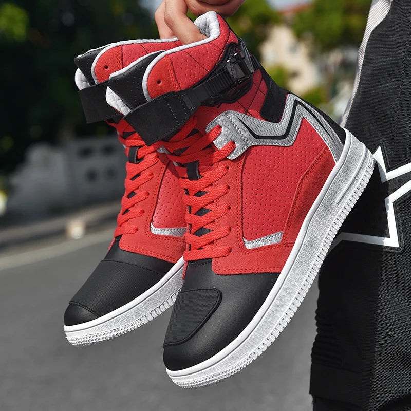 Unisex Leather Anti-Slip Urban Motocross Riding Boots