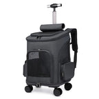Large Capacity Breathable Pet Trolley Bag